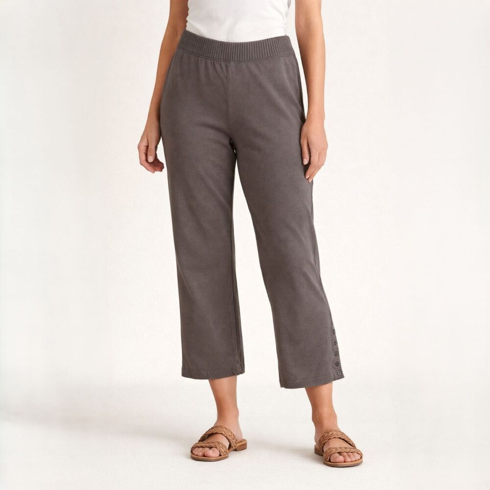 J Jill Crop Capri Pants Womens LP Large Petite Brown Stretch - Picture 14 of 14